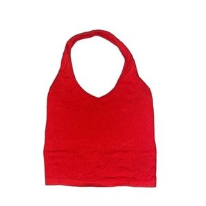 Bright Red Halter Top